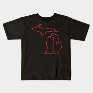 Port Austin MI Love (Red) Kids T-Shirt